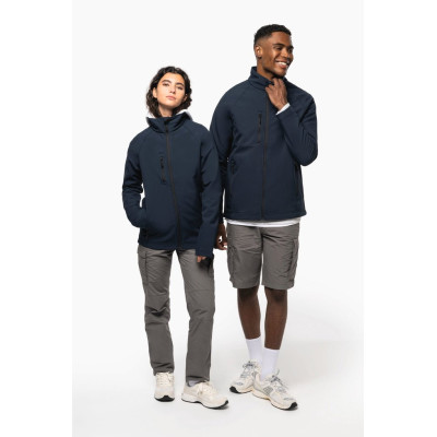 Unisex eco-friendly 3-layer softshell jacket